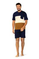 Brede strepen heren shortama - thumbnail