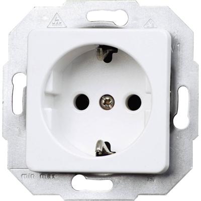 Kopp 113613087 Wandcontactdoos met randaarde Inzetstuk Europa Arctisch-wit, Mat 1 stuk(s)