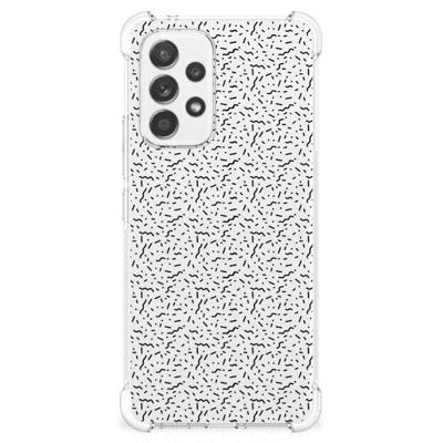 Samsung Galaxy A53 5G Doorzichtige Silicone Hoesje Stripes Dots Samsung Galaxy A53 5G Doorzichtige Silicone Hoesje Stripes Dots