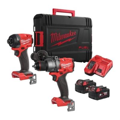 Milwaukee m18 fpp2a3-502x fuel power pack | m18fpd3 & m18fid3 | 2x 5.0 ah accu + lader | in hd-koffer - 4933480873