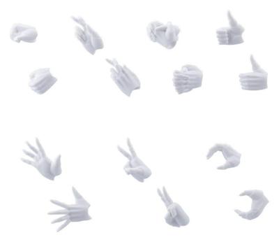 Megalomaria Unlimited Universe Model Kit Accessory Set Ex Hand Unit Female Type A WHITE Ver.