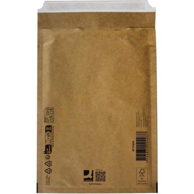 Q-CONNECT luchtkussenenveloppen, bruin, 4-D, 200 x 275 mm, doos van 100 stuks