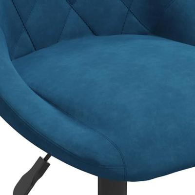 Eetkamerstoelen draaibaar 6 st fluweel blauw