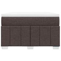 Boxspring met matras stof donkerbruin 120x200 cm - thumbnail