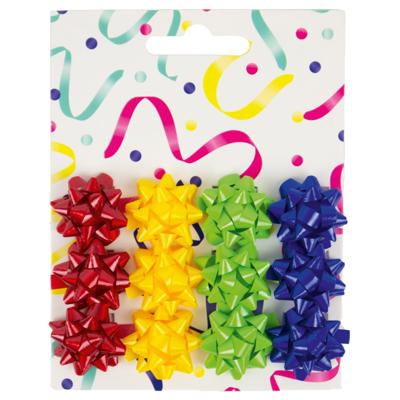 Strikken set à 12 stuks rood geel groen blauw