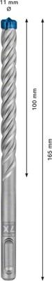 Bosch Accessories EXPERT SDS plus-7X 2608900105 Hamerboor 1 stuks 11.00 mm Gezamenlijke lengte 165 mm SDS-Plus 1 stuk(s)