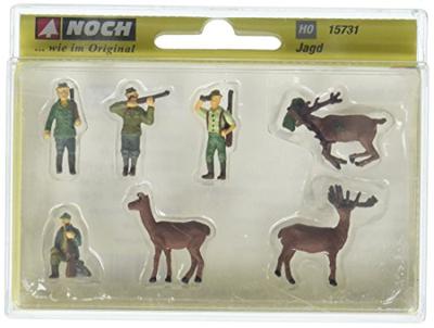 NOCH 15731 H0 Jagers en herten figuren Bouwpakket, Staand