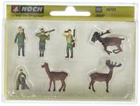 NOCH 15731 H0 Jagers en herten figuren Bouwpakket, Staand - thumbnail