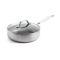 GreenPan Geneva hapjespan 24cm met deksel Pan Zilver - thumbnail