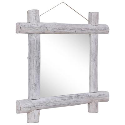 VidaXL Spiegel houtblokken 70x70 cm massief gerecycled hout