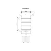 Designradiator BWS Genuo met Middenaansluiting 80 x 55 cm 405 Watt Black Graphite - thumbnail