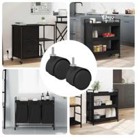 Wielen 2 pcs Zwart 40,1 x 40,1 x 37,8 mm PP en IJzer - thumbnail