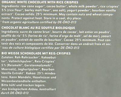 Vivani Chocolade wit met rice crispies bio 100 Gram Vivani Chocolade wit met rice crispies bio 100 Gram