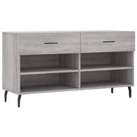 VidaXL Schoenenbank 102x35x55 cm bewerkt hout grijs sonoma eikenkleur - thumbnail