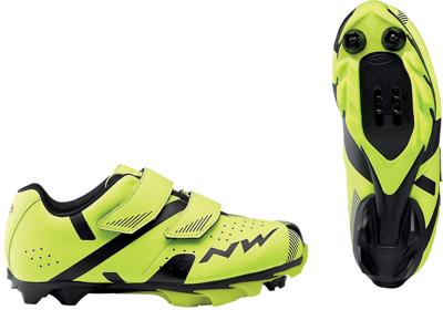 Northwave Hammer Junior fietsschoenen (Kleur: geel/zwart, Schoenmaat: 33)