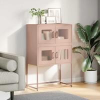 Hoge kast 68x39x107 cm staal roze - thumbnail