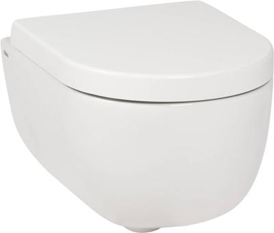 Wandtoilet Clou Hammock 49cm Randloos Keramiek Glans Wit (Zonder Zitting)