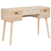 vidaXL Bureau met 5 lades 114x40x75,5 cm massief grenenhout - thumbnail