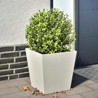 VidaXL Plantenbak 40x40x40 cm staal wit - thumbnail