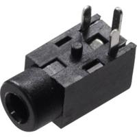 TRU COMPONENTS 733970 Jackplug 2,5 mm Bus, inbouw horizontaal Aantal polen: 2 Mono Zwart 1 stuk(s) - thumbnail