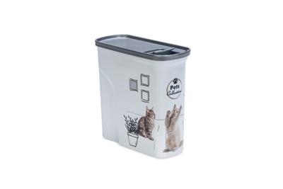 Curver PetLife Voedercontainer 2 kg droogvoercontainer voor katten voorraadcontainer voor dierenvoeding 20,5 x 8,6 x 19,40 cm