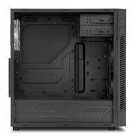 Sharkoon s25-w midi tower behuizing (zwart | 2x usb-a | window) - thumbnail