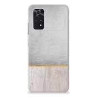 Xiaomi Poco M4 Pro 4G | Bumper Hoesje | Wood Concrete - thumbnail