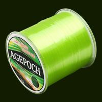 4.0# 0.32mm 10.2kg spanning 500m Extra sterk ingevoerde ruwe zijde Nylon vislijn (geel gras) - thumbnail