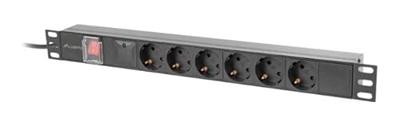 Lanberg PDU-06F-0200-BK energiedistributie 6 AC-uitgang(en) 1U Zwart Lanberg PDU-06F-0200-BK energiedistributie 6 AC-uitgang(en) 1U Zwart