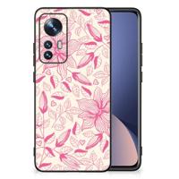 Xiaomi 12 | 12X Bloemen Hoesje Pink Flowers - thumbnail
