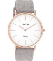OOZOO Timepieces Horloge Vintage Glitter Goud/Wit | C20148 - thumbnail