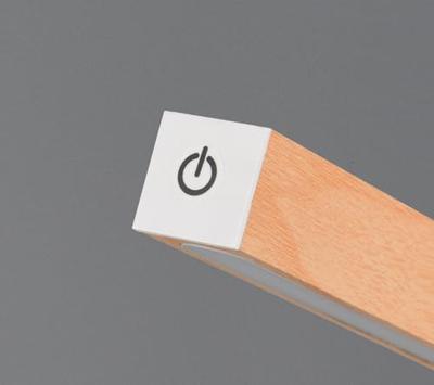 Trio Design tafellampSkip oplaadbaar wit met hout - R55951135