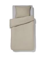 HEMA Dekbedovertrek 140x200/220cm zacht katoen grijs groen (groen) - thumbnail