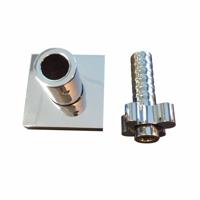 Wiesbaden Muurplaat + pin tbv Rombo opbouwset chroom - thumbnail