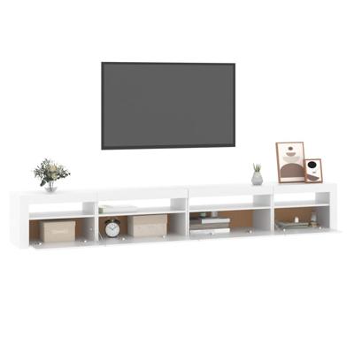 Tv-meubel met LED-verlichting 270x35x40 cm wit