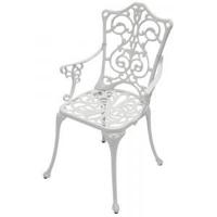 Bistrostoel Antiek met armleuningen - wit - thumbnail