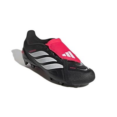 adidas Predator League FT Gras Voetbalschoenen (FG) Kids Zwart Wit Rood