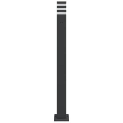 VidaXL Buitenvloerlampen 3 st met stopcontact 110 cm aluminium zwart