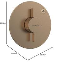 Hansgrohe DuoTurn S kraan inbouw voor 1 functie, Brushed Bronze - thumbnail
