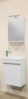 Badstuber Nora fonteinmeubel hoogglans wit met spiegel - thumbnail
