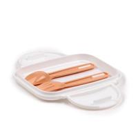 Feline Fine Kat Clip Bento Box Lunchtrommel met bestek - thumbnail