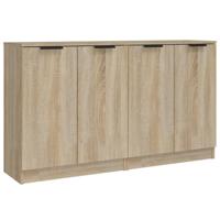 Dressoirs 2 st 60x30x70 cm bewerkt hout sonoma eikenkleurig - thumbnail