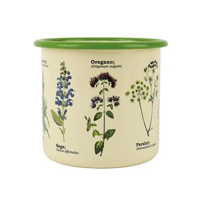Gift Republic Kruiden - Emaille Bloempot