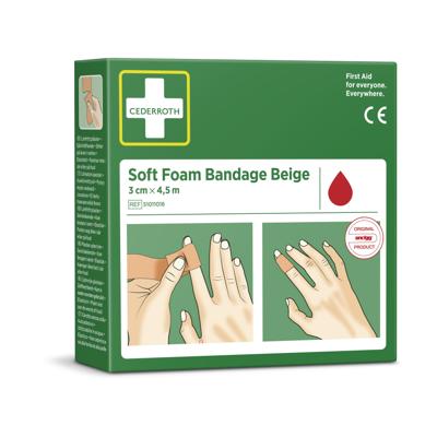 Bandage cederroth soft foam beige 3cmx4.5m