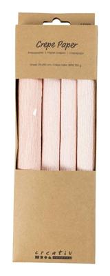 Creativ Company Crêpepapier, vel 25x60 cm, crêpe-verhouding: 180%, 105 gr, lichtroze, 4 vel/ 1 doos