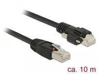 Delock 85672 RJ45 Netwerkkabel, patchkabel CAT 6 S/FTP 10.00 m Zwart 1 stuk(s) - thumbnail