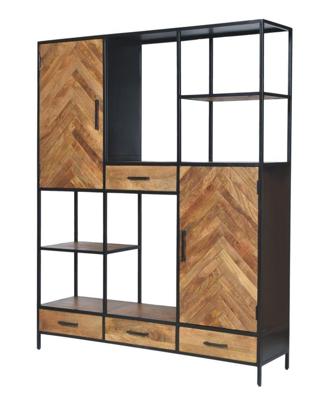 Livingfurn Opbergkast 'Brooklyn' Mangohout, 200 x 160cm