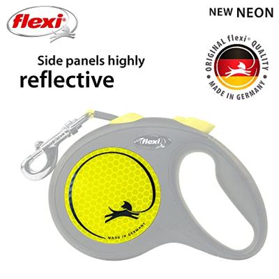 Flexi rollijn new classic neon tape zwart / geel - thumbnail