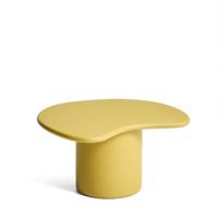 Kave Home Organische Salontafel 'Macarella' Beton, 83 x 77cm, kleur Mosterdgeel - thumbnail