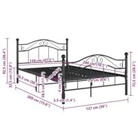 Bedframe metaal zwart 120x200 cm - thumbnail